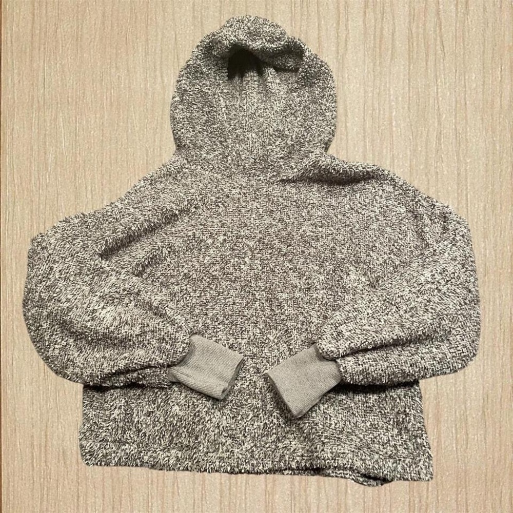 fuzzy cropped hoodie sweatshirt 🐩